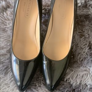 Coach patent leather pumps